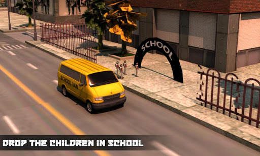School Van Driver Simulator 3D screenshot 4