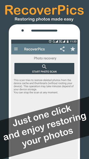 RecoverPics - Restore deleted photos скриншот 1