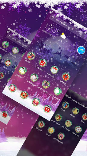 Purple Dream Christmas- APUS Launcher Free Theme screenshot 3