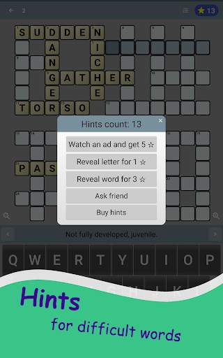 English Crossword puzzle screenshot 12