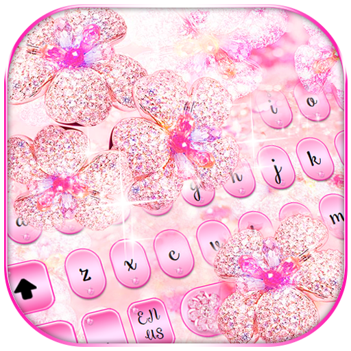 Glittering Diamond Flower Keyboard Theme icon