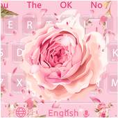 Romantic Pink Rose Keyboard 10001003
