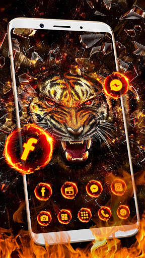 Fire Tiger Launcher Theme Live HD Wallpapers скриншот 2