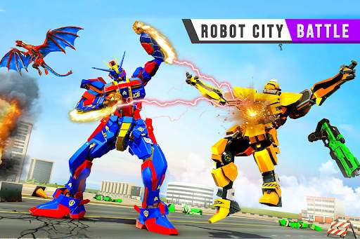 Police Shark Robot Car Game screenshot 4