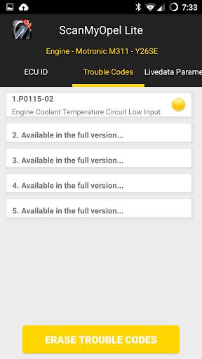 ScanMyOpel Lite screenshot 4