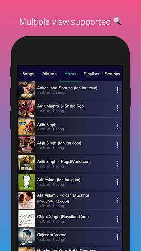 Black Music Player स्क्रीनशॉट 5