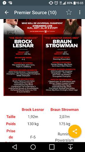 Catch nouvelles et rumeurs En Francais (WWE News) screenshot 1
