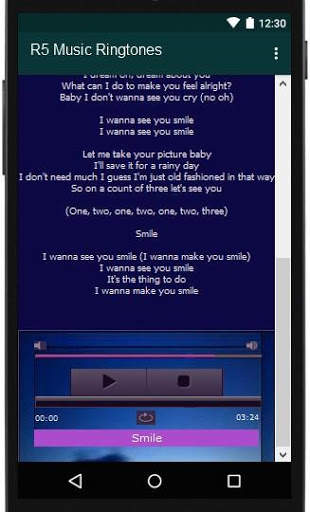 R5 Lyrics Music screenshot 3