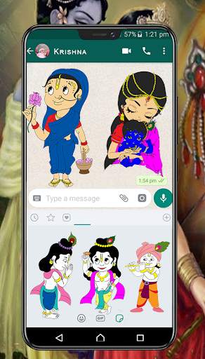 Lord Krishna stickers Laddu gopal stickers screenshot 7