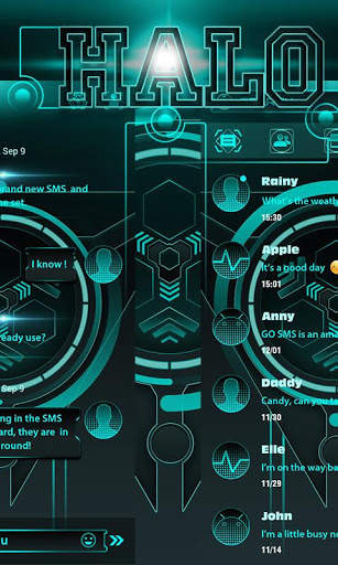 (FREE) GO SMS HALO THEME screenshot 1