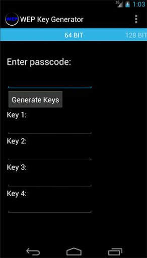 WEP Key Generator screenshot 1