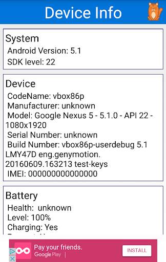 Device Info screenshot 1