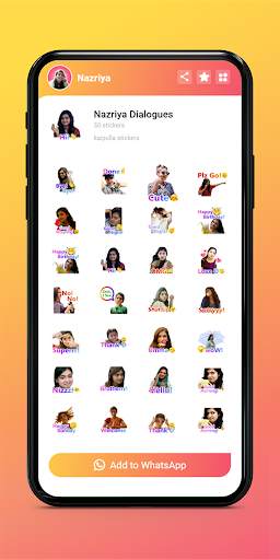 Nazriya Whatsapp Stickers screenshot 3