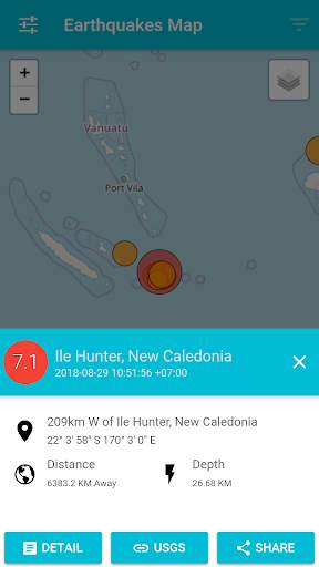 Gempa - USGS Earthquakes report स्क्रीनशॉट 3