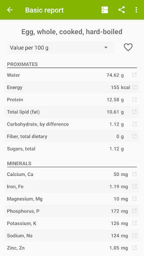 Nutrition facts screenshot 6