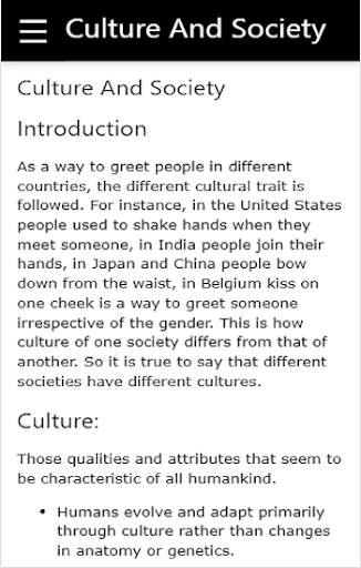 Culture and Society скриншот 2