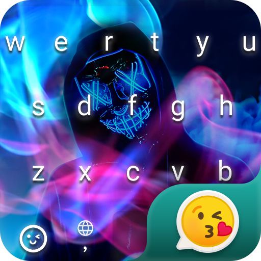 ikon Colorful Smoke Live Keyboard Theme for Rockey