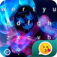 Colorful Smoke Live Keyboard Theme for Rockey
