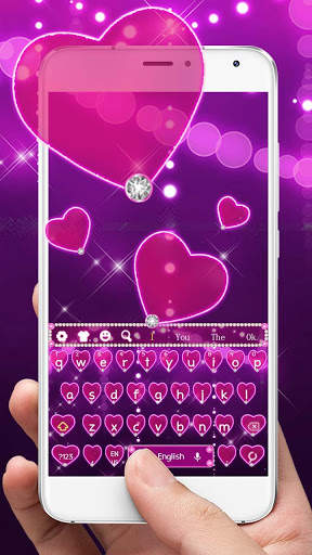 Purple Love Diamond Keyboard screenshot 3