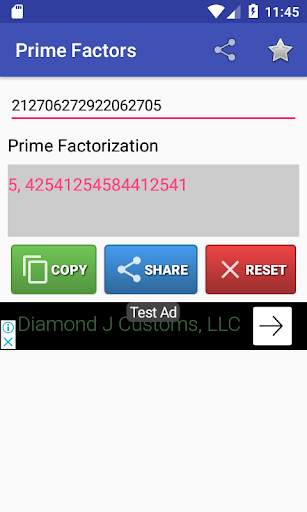 Prime Factorization Calculator скриншот 1