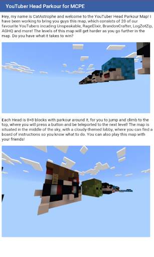 YouTuber Head Parkour! for Minecraft PE screenshot 3