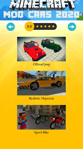 Mod Cars for MCPE 2020 6 تصوير الشاشة