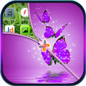Butterfly Zipper Lock Screen icon