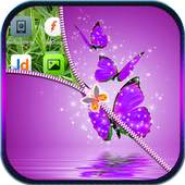 Butterfly Zipper Lock Screen 5.557