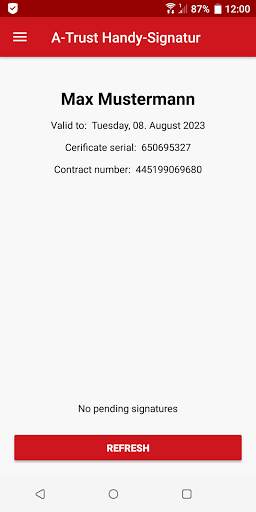 Handy-Signatur App скриншот 1