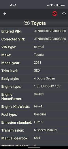 Vin decoder screenshot 6