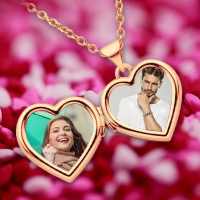 Heart Shape Locket Photo Editor Dual