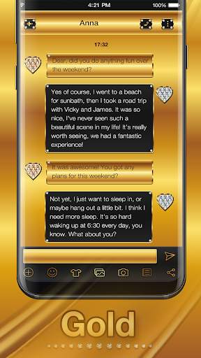 Gold Emoji Keyboard Theme screenshot 4