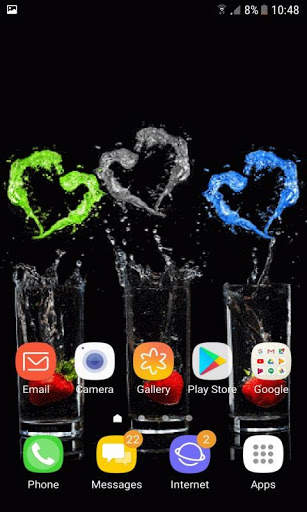 Strawberry Hearts Live Wallpaper 3 تصوير الشاشة