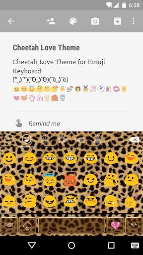 Cheetah Emoji Keyboard Theme screenshot 2