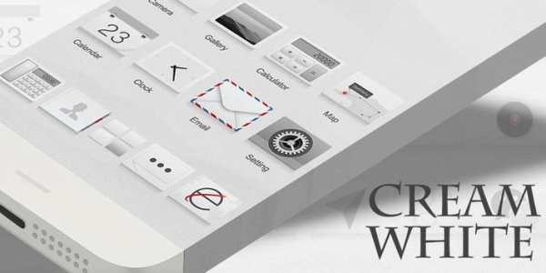 Cream White GO Launcher Theme screenshot 6