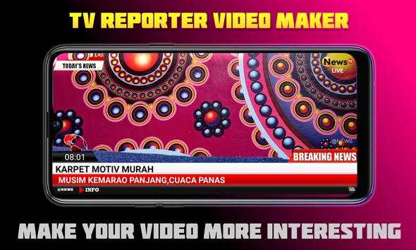 Tv Reporter Video Maker screenshot 2