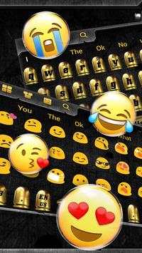 Gold Gunnery Bullet Keyboard 3 تصوير الشاشة