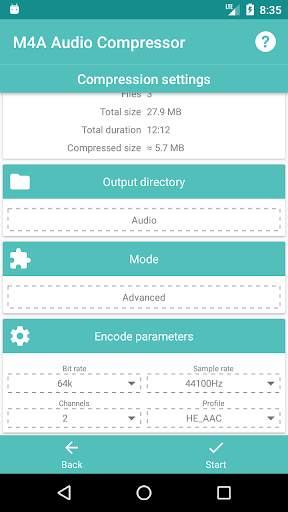 M4A Audio Compressor screenshot 3