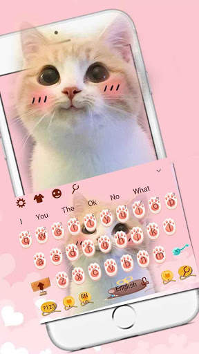 Cute Pink Cat Keyboard screenshot 2