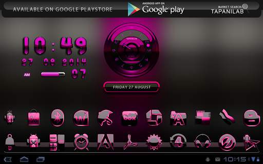 pink black 3D Next Launcher screenshot 6