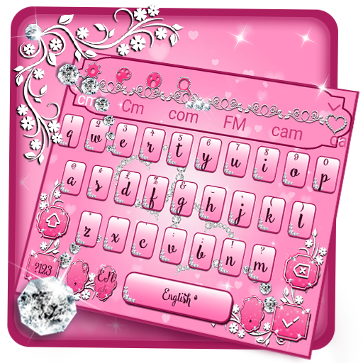 ikon Pink Diamond Princess Keyboard Theme