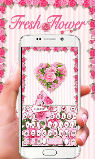 Fresh Flower GO Keyboard Theme स्क्रीनशॉट 1