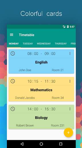 Timetable screenshot 1