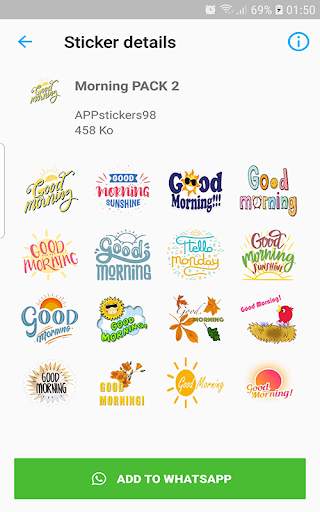 Good Morning Stickers for WhatsApp screenshot 2