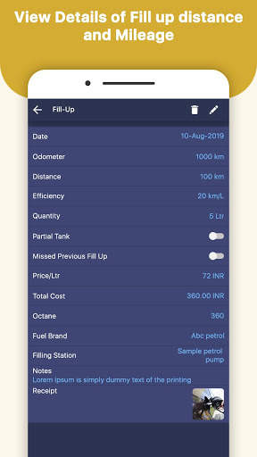 FuelLog: Mileage Tracker, Car Maintenance Log स्क्रीनशॉट 6