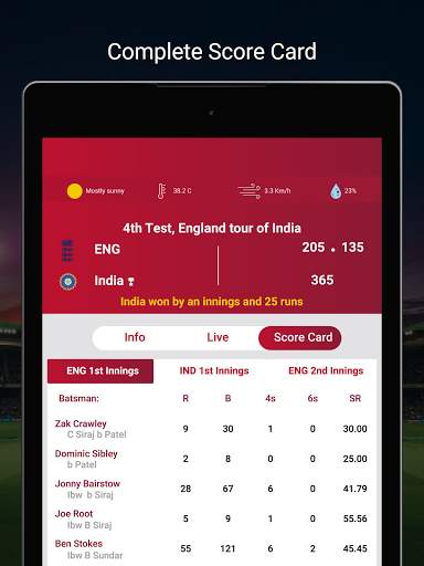 CricBlast: Live Cricket Score screenshot 12