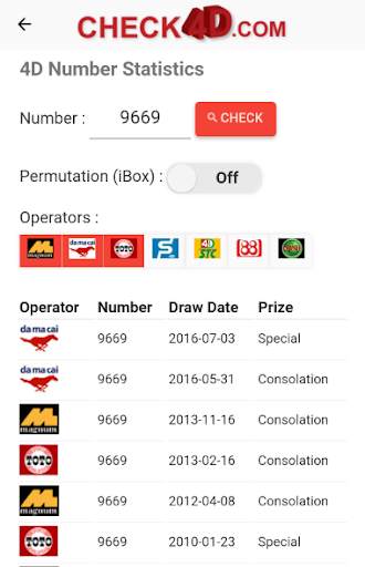 Check4D - Live 4D Results screenshot 6