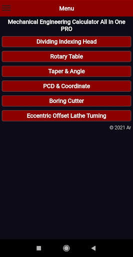 Mechanical Engineering Calc screenshot 1