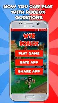 Game Would you rather Roblox, Quiz screenshot 2