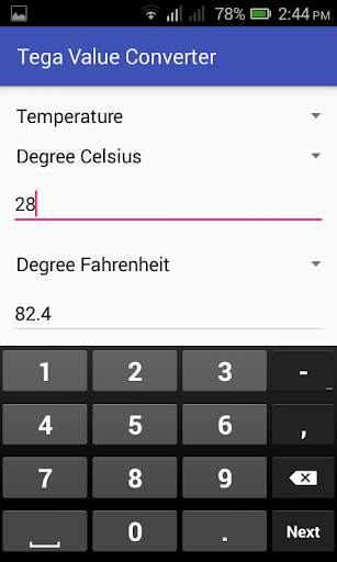 Tega Unit Converter Lite screenshot 3